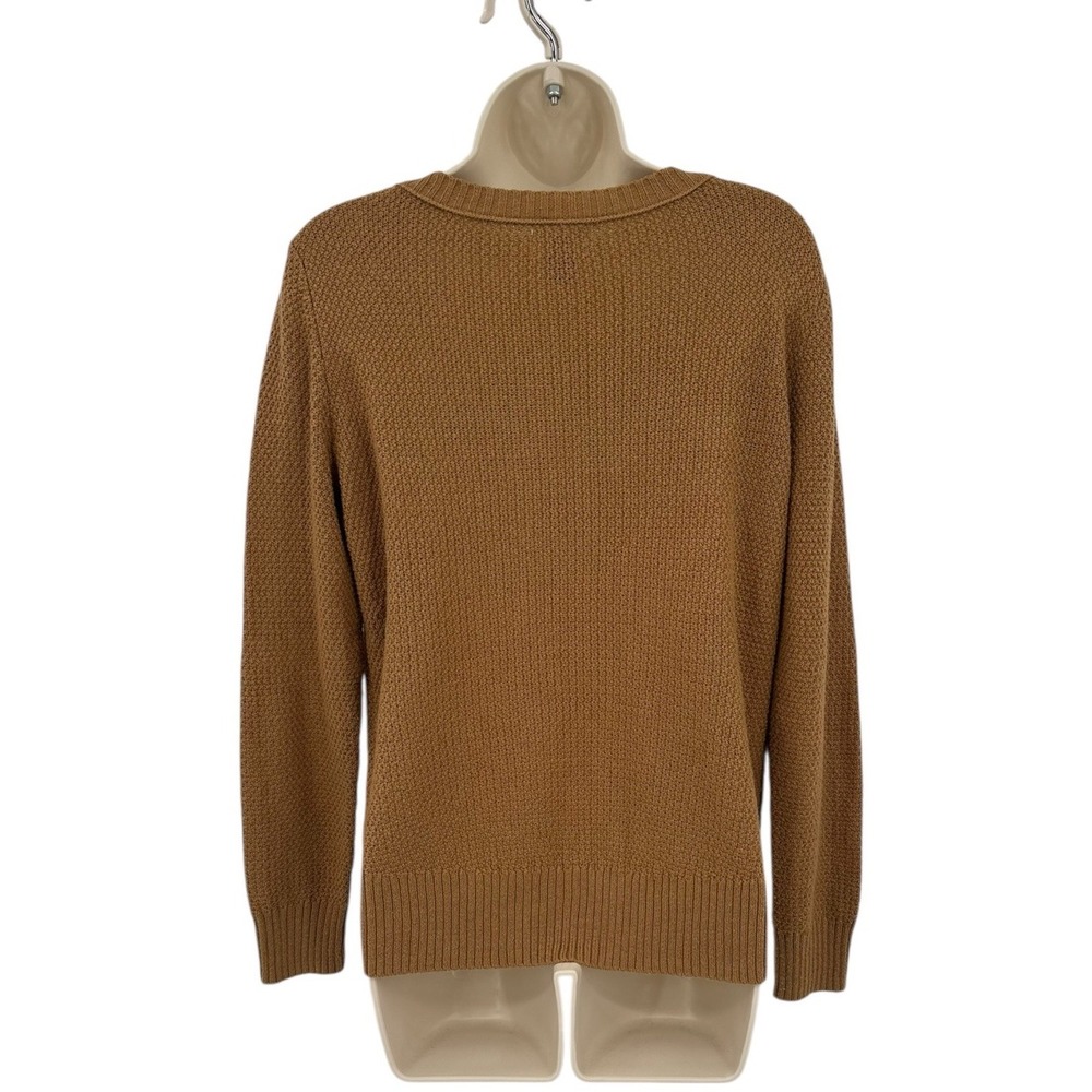 Old Navy Textured Knit Sweater Women's Small Camel Brown Crewneck Pullover - Picture 5 of 9